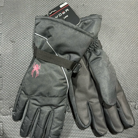 Spyder Insulated Black Ski Snowboard Winter Gloves Insulated NEW Men’s Size L/XL - Picture 1 of 3